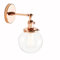 Pathson Réglable Applique Abat-jour en Verre Lampe Rétro Industrial Lampe Murale Plafonnier Rétro Eclairage pour Café,Cuisine,Salle à Manger et Grenier (Ampoule Non Inclus) Cuivre