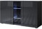 MB Muebles Bonitos | Sideboard | Wohzimmer Esszimmer Schrank Möbel | Breite 120 x Höhe 72 x Tiefe 45 cm | Glänzendes Melamin | 3 Türen | Stehendes Modell mit 2cm Füßen | Schwarz | Modell Luke A1
