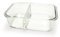Iris Barcelona - CONTENEDOR RECTANG. VIDRIO DIVIDIDO 1360ML. - Transparente - Vidrio