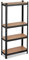 Relaxdays Schwerlastregal, Traglast 700kg, 150x70x30 cm, 4 Böden, zum Stecken, Stahl, Lagerregal Keller, Garage, schwarz