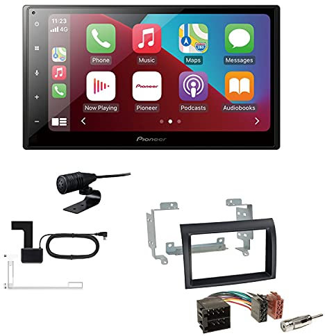 Pioneer SPH-DA160DAB 2-DIN Autoradio CarPlay Android Auto Bluetooth DAB USB passend für FIAT Ducato ab 2006 schwarz gewölbte Kante