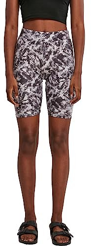 Urban Classics Damen Radlerhose Ladies Soft AOP Cycle Shorts, Farbe blackfading, Größe M