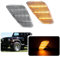 njssjd LED-Blinker für Jeep Wrangler TJ 1997-2006 Bernsteingelbe Lampen-Seitenmarkierungsleuchten-Repeater mit klarer Linse