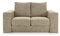 LOOKS by Wolfgang Joop Looks V-2 Designer Sofa mit Hockern und Regal, 2 Sitzer Couch, Funktionssofa, beige-braun, Sitzbreite 120 cm