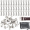 Lot de 100 Vis d'Assemblage Meuble Chicago - Bouton de Connexion en Acier Nickelé pour DIY, Décoration et Reliure
