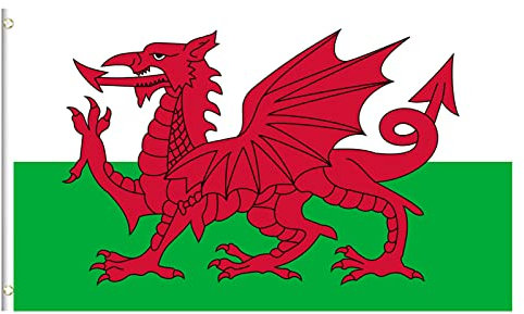Wales-Flagge, walisische Wimpelkette, 1,5 m x 0,9 m mit Ösen