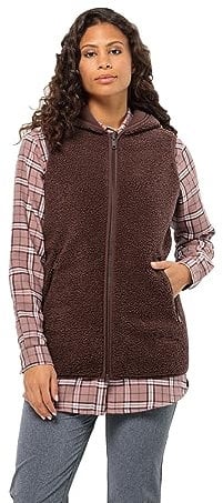Jack Wolfskin Damen HIGH CURL Long Vest W Fleece-Weste, Boysenberry, XL