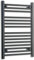 400mm Wide Black Heated Towel Rail Straight Flat Bathroom Warmer Radiator Rack Central Heating Turkish Zone (800mm High)