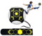 Zempertoopa Fußball Kick Trainer, Fussballtrainer mit Schnur, Freihändiger Solo Fußball Trainer Fußballtrainingshilfe mit erweitertem Seitenbundschutz, Geeignet für Kinder und Erwachsene (schwarz)