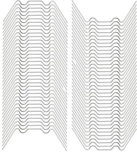 100pcs Greenhouse W Clips for Glass,Greenhouse Glazing Clips,Polycarbonate Greenhouse Clips for Fitting Glass,Greenhouse Glass Accessories Retaining Clips Spring Window Clip Glass Pane Fixings Clips