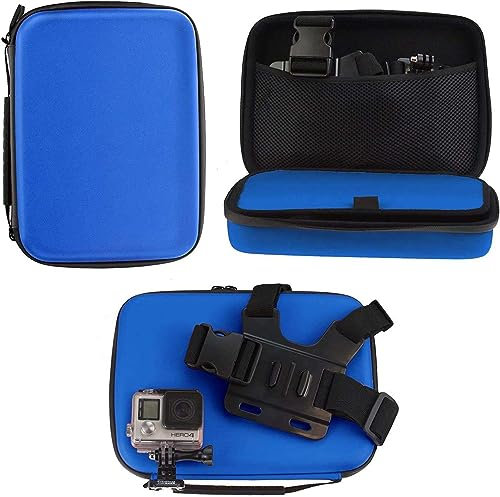 Navitech Blue Action Camera Hard Case - Compatible with Kitvision Escape 4K Action Camera
