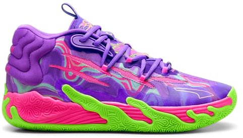 Puma Mb.03 Toxic 37891601 - Scarpe da basket da uomo, con lacci, colore: Viola, Viola, 12