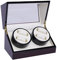 Automatische Uhrenbeweger Box für 4 Uhren Automatikuhren Watch Winder, Mute Drehen Uhrendreher mit Glasfenster Uhrenbewe Uhrenkasten Display-Boxen für Geschenk oder Uhrengeschäft, 30,5x 23,5x18cm