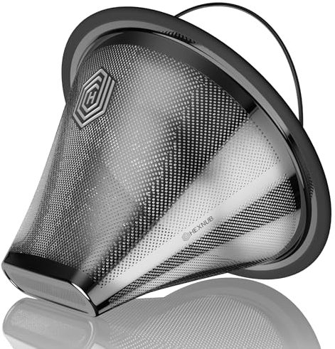 HEXNUB Reusable #4 Coffee Filter for Technivorm Moccamaster KBGV, KBT - Stainless Steel Mesh, Durable Metal Filter for Sustainable Brewing