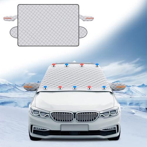 YongSral Frontscheibenabdeckung Winter, 160x120CM Windschutzscheibenabdeckung, Frostschutz Auto Frontscheibe, Schutz vor Staub, Schnee, Frost, EIS und UV-Strahlen, Scheibenschutz Auto Winter