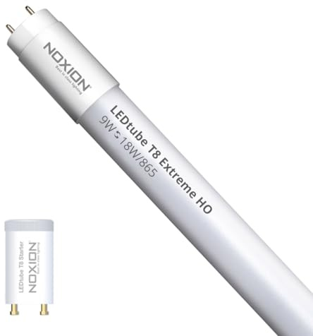 Noxion LED Röhre T8 Avant Extreme (EM/Mains) High Output 8.2W 1150lm - 865 Tageslichtweiß | 60cm - Ersatz Für 18W