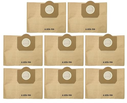 Reemplazo De Bolsa De Polvo For Aspiradora con Filtro HEPA, Compatible con Karcher, MV3, WD3, WD3200, WD3300, A2204, A2656, WD3.500P, SE4001, SE4002, Piezas De Aspiradora(8PCS)