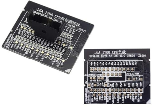 JINQIGG LGA 1700 CPU-Sockeltester Dummies Last Fake Load DMI 5.0 H670 Z690 mit LED-Anzeigen für Motherboards Datenübertragung