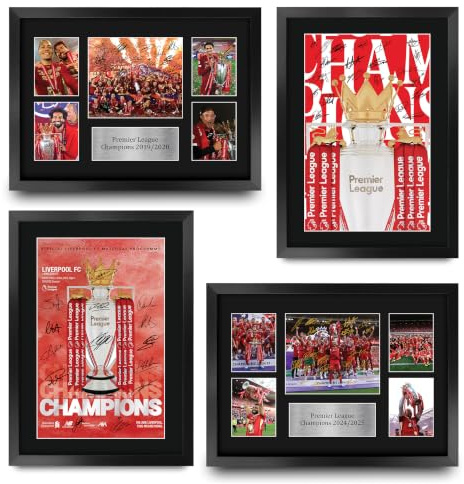 HWC Trading 19/20 & 24/25 Champs Collection Printed Memorabilia Signed Autograph Photograph Display for Football Fans and Supporters - A3 Framed
