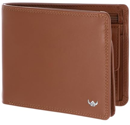 Golden Head Leder Geldbörse Polo RFID Protect Scheintasche mit RV 1364 Cognac braun