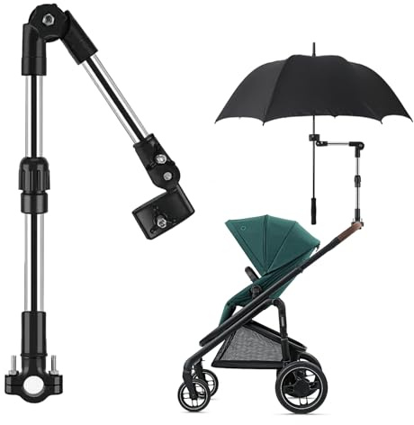 Bocguy Universal 360° Verstellbarer Schirmhalter für Rollator Rollstuhl/Rollator/Kinderwagen/Halter/Sonnenschirmhalter/Regenschirmhalter/Umbrella Holder Rohrdurchmesser