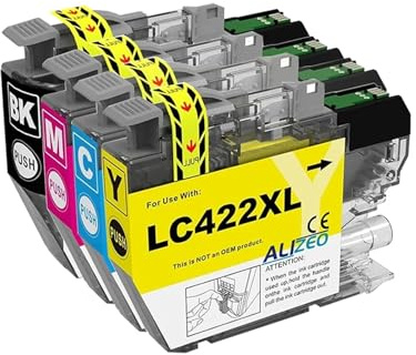 Cartouche d'encre LC422XL LC 422 LC422 XL, Compatible for imprimante Brother MFC-J5340DW MFC-J5345DW MFC-J5740DW MFC-J6540DW J6940DW(4pcs (1set))