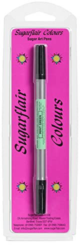 Sugarflair Mint Green Edible Food Decorating Pen - Dual Tip Food Pens for Writing Messages & Drawing On Sugar Paste, Marzipan, Frosting Or Any Other Dry Smooth Surface