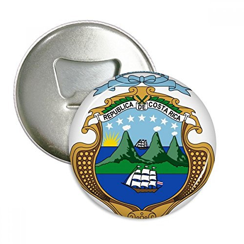 Costa Rica National Emblem Country rund Flaschenöffner Kühlschrank Magnet Pins Badge Button Geschenk 3