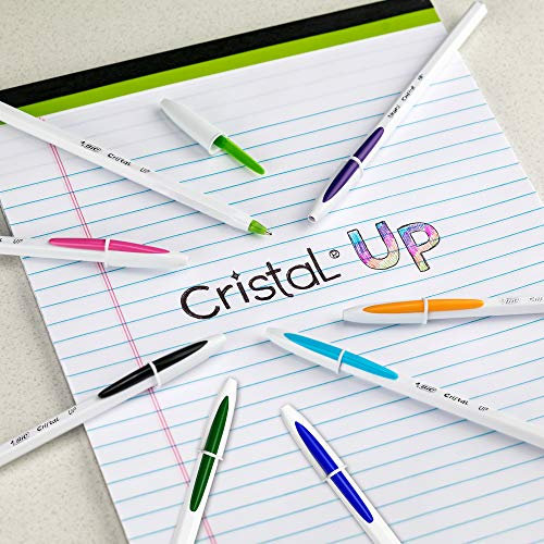 BIC Cristal Up - Bolígrafo de punta redonda (1,2 mm), color verde lima