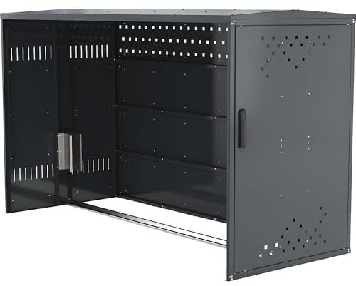 kaiserkraft | Fahrradbox | Anbauelement mit Giebeldach | mit Seitenwand