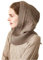 Prettystern 100% Kaschmir-Wolle Damen Kapuzen-Schal Sturmmütze Mützen-Schal Cashmere Balaklava Schlauch-Schal Zoft-Muster Braun