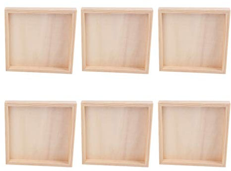 LIOOBO 6 Pezzi Vassoio in Legno Grezzo per Decorazioni per Matrimoni Decorazioni per La Casa E Progetti Artistici