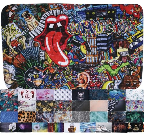 Sanilo Bath Mat, Wide Choice of Beautiful Non-Slip Bath Rugs, Super Soft, Quick-Drying, Washable (Graffiti, 70 x 110 cm)