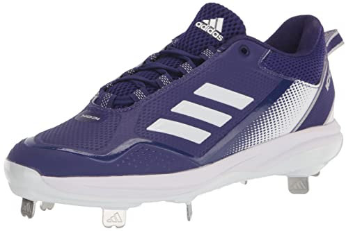 adidas Scarpa da baseball da uomo Icon 7, Bianco/Team Collegiate Viola/Team Collegiate Purp, 46 EU