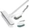 BOOMJOY Brosse à récurer pour Sol avec Long Manche, Brosse à récurer et Brosse pour carrelage pour Salle de Bain, Cuisine, Gris - 3 pièces