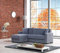 Divano Letto con penisola Fernando, Divano ad Angolo Reversibile, Sofà Contenitore da Soggiorno con Chaise Longue e 2 Cuscini, 230x150h81 cm, Grigio