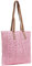 Styleboom Fashion Damen Basttasche Shopper ca. 38x34cm Zipper pink