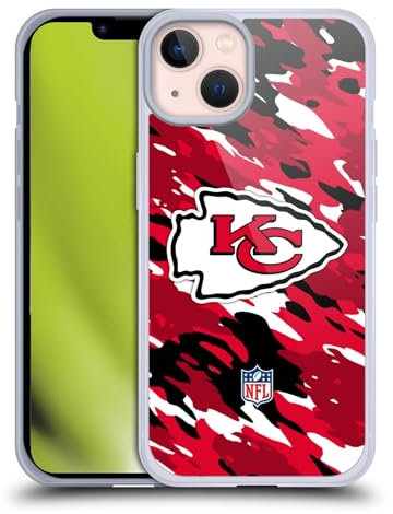 Head Case Designs Offizielle NFL Camou Kansas City Chiefs Logo Gel Handyhülle Hülle [Militärischer Schutzgrad] Kompatibel mit Apple iPhone 13