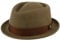 LIERYS Classic Porkpie Wollfilzhut Damen/Herren - Hut Made in Italy - Filzhut Wasserabweisend - Pork Pie Packable - Musikerhut Sommer/Winter Oliv M (56-57 cm)