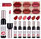 Wine Lip Tint, Matte Lipstick Lip Stain Set Long Lasting Waterproof Lip Stain Set, Matte Liquid Wine Bottle Lipstick Lip Gloss for Women Makeup Gift Set (6Colors/set)