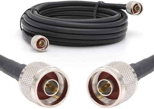 RANGEFUL N Maschio a N Maschio Cavo coassiale 15m 50ohm 5D-FB Ø7,5mm prolunga 15 metri a bassissima perdita per LTE Antenna esterna 4G 5G Modem Amplificatore GSM Router WIFI Ripetitore cellulare