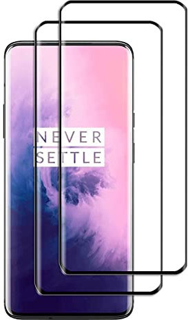 Foryo Für Oneplus 7T Pro/Oneplus 7 Pro panzerglas Schutzfolie, [2 Stück] [Case Friendly] [HD Clear] [9H Härte] [Anti-Kratzen] [Blasenfreie] Gehärtetem Glas Displayschutzfolie