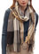 HYUET Winter Pashmina Schal Schal Damen Plaid Elegant Lange Weiche Warme Wickelschals Tartan Tartan Wrap Strickschal Winter Poncho Stola Pashmina für Damen Herren,Braun,65 * 185 cm