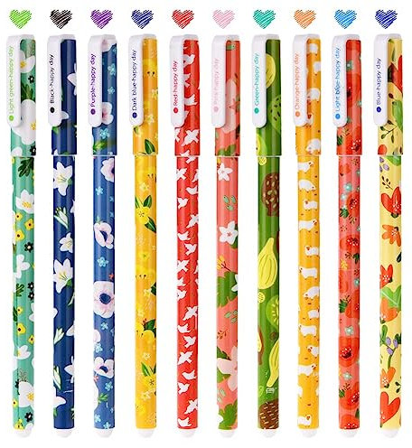 OFFCUP Gelschreiber Set, 10 Stück Premium Gelstifte, Gel Pen,Gelstifte Bunt,Durchmesser der Spitze 0,38mm, für Schule, Büro, Zuhause Geburtstagsgeschenk Bürobedarf