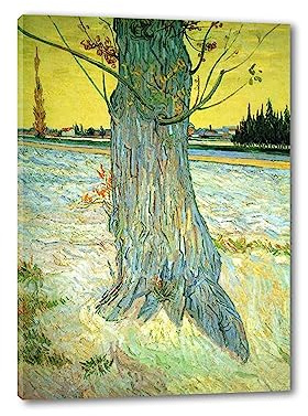 EVANEM Van Gogh Old Yew Tree Pictures. Modern Wall art Canvas Prints Painting. Famous Oil Painting Reproduction for Living Home Decor 80x112cm(31.5x44.1in) Wrapped canvas.