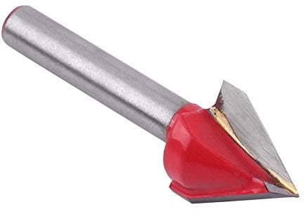 SYH&AQYE V Groove Router Bit Set, CNC Engraving V Grooving Bit Cutter, V Grooving Bit for 3D Signmaking Lettering Carving Woodworking(6 * 16mm*60°)