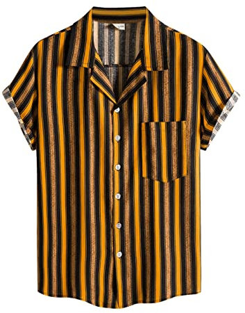 NOAGENJT Mens T-Shirts Men's White Festival Shirt Short Sleeve Guayabera Shirts Cotton Linen Cuban Regular-fit Spread Collar Button Down Summer Beach Tops