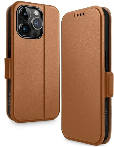 OCASE 2023 Neu Handyhülle für iPhone 15 Pro 5G Hülle Schutzhülle PU Leder Wallet Kartenfach Standfunktion Klapphülle Lederhüllen für iPhone 15 Pro Case Cover Braun 6,1 Zoll