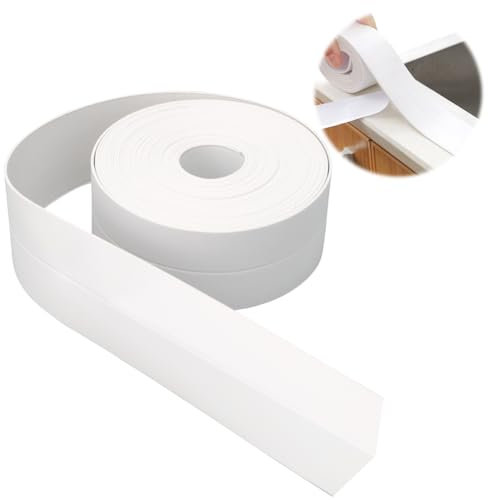 Weichsockelleiste Selbstklebend 20M 16x16mm, EUBSWA Dichtungsband Wasserdicht Sockelleiste, Flexible Knickleiste aus PVC Fugendichtungsband für Küche Badezimmer (Weiß)