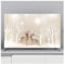 Indoor TV Cover 32-80 TV/PC Covers Indoor Display Cover TV Dust Cover Soft Polyester Fabric Printed Dust-Proof Protector for Flatscreen Television, Smart TV B,75in